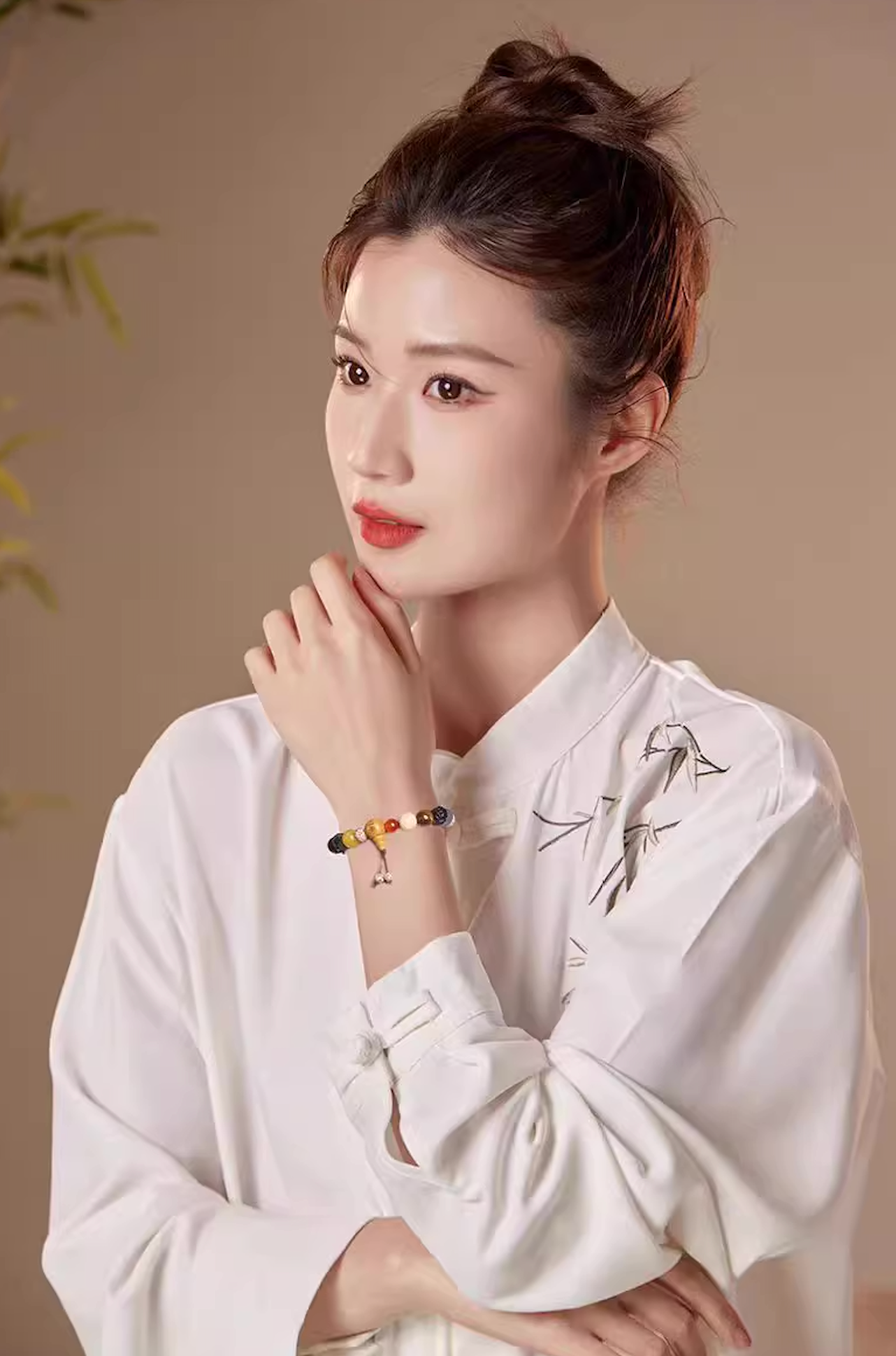 18-Seed Bodhi Bracelet | Female - Style Universal (No Zodiac) Bracelet, Engraved with Mount Putuo